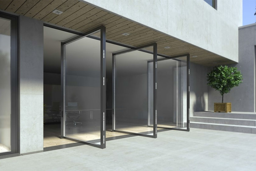 Pivotové dvere pre rezidencie a komerčné budovy