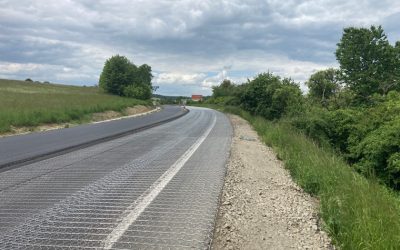 Rekonštrukcia cesty I/18 a I/21 Petič – Hanušovce nad Topľou s použitím výstužnej oceľovej siete Road Mesh® Omega